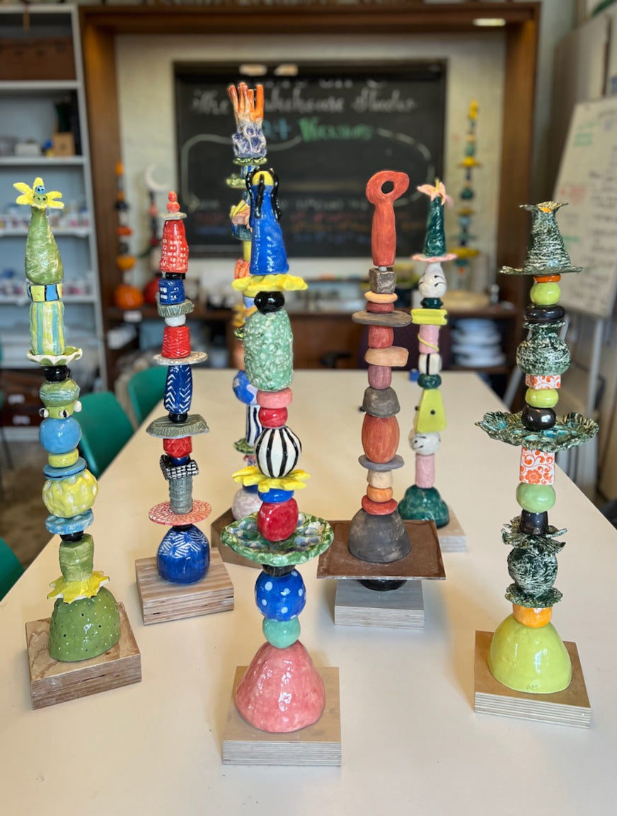 Ceramic Totems with Lisa Holzl from @bakehousestudios