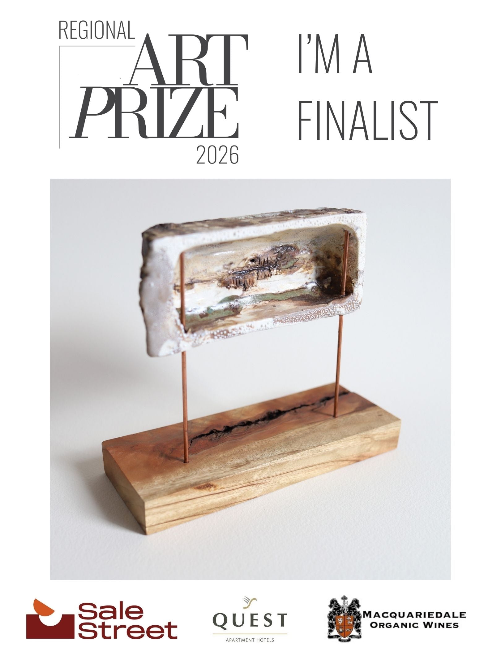 Finalist ceramic sculpture in the NSW 2026 Regional Art Prize